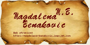 Magdalena Benaković vizit kartica